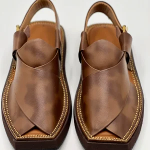 Kaptaan Peshawari Chappal Pure Leather Handmade for Men – Premium Traditional Sandal