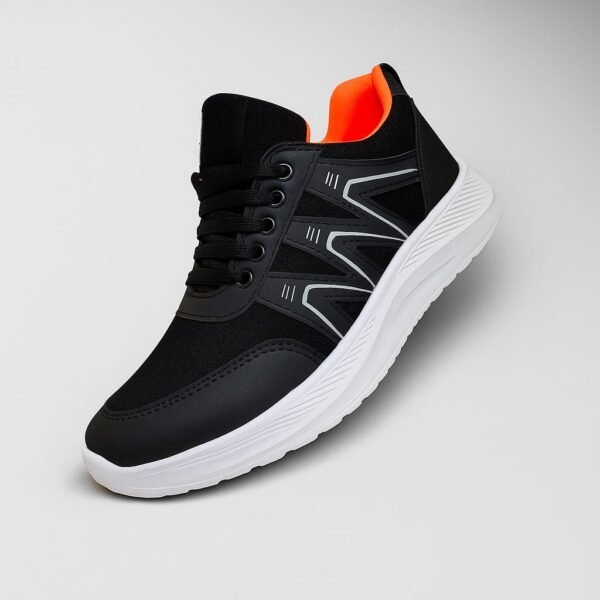 Men black running shoes lightweight breathable sports sneakers for gym and casual wear